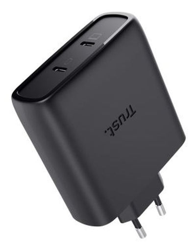 Trust Maxo Caricabatteria a 2 porte USB-C GaN da 100 W [25527]