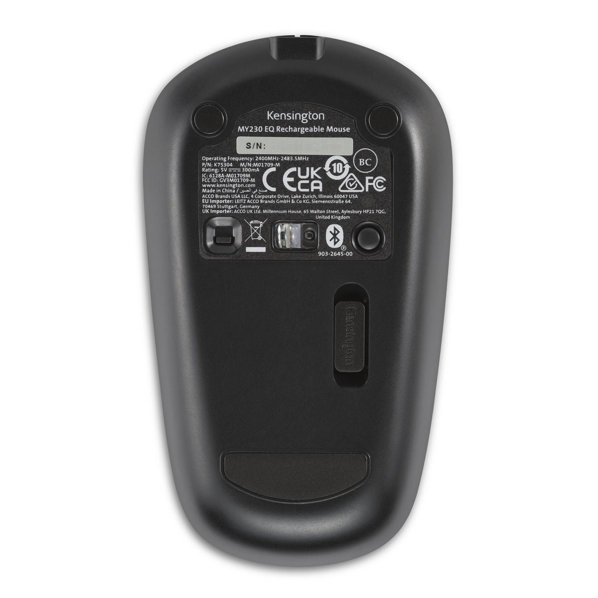 Kensington Mouse wireless ricaricabile MY230 EQ  Dimensioni medie [K75304WW]