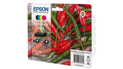 Epson 503 cartuccia d'inchiostro 4 pz Originale Resa standard Nero, Ciano, Magenta, Giallo [C13T09Q64010]