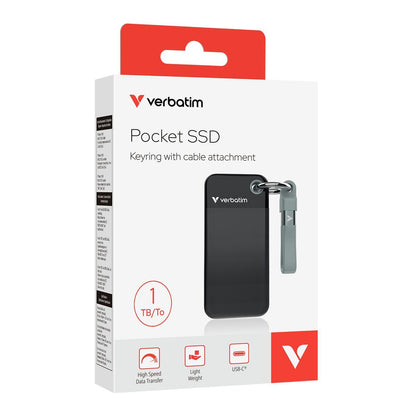 Verbatim Pocket SSD 1 TB USB tipo-C 3.2 Gen 2 (3.1 Gen 2) Nero, Grigio [32190]