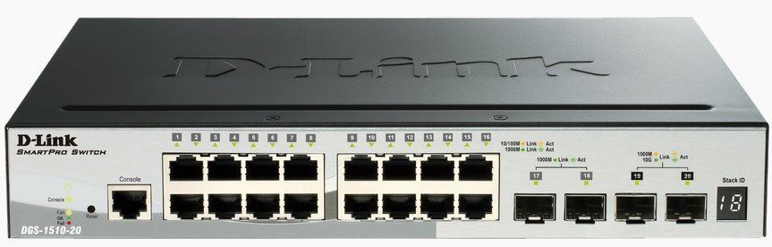 D-Link DGS-1510-20/E switch di rete Gestito L2/L3 Gigabit Ethernet (10/100/1000) 1U Grigio [DGS-1510-20/E]