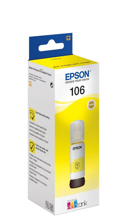 Epson Flacone di inchiostro Giallo 106 EcoTank [C13T00R440]