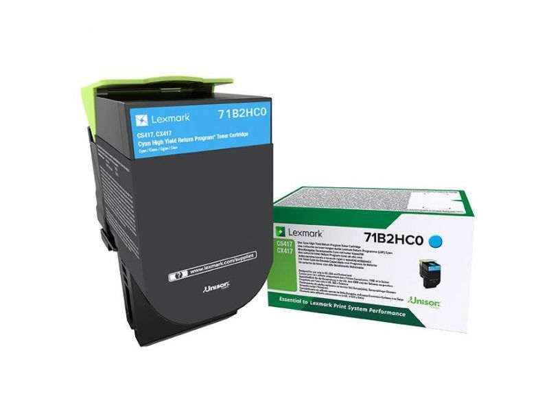 Lexmark 71B2HC0 cartuccia toner 1 pz Originale Ciano [71B2HC0]