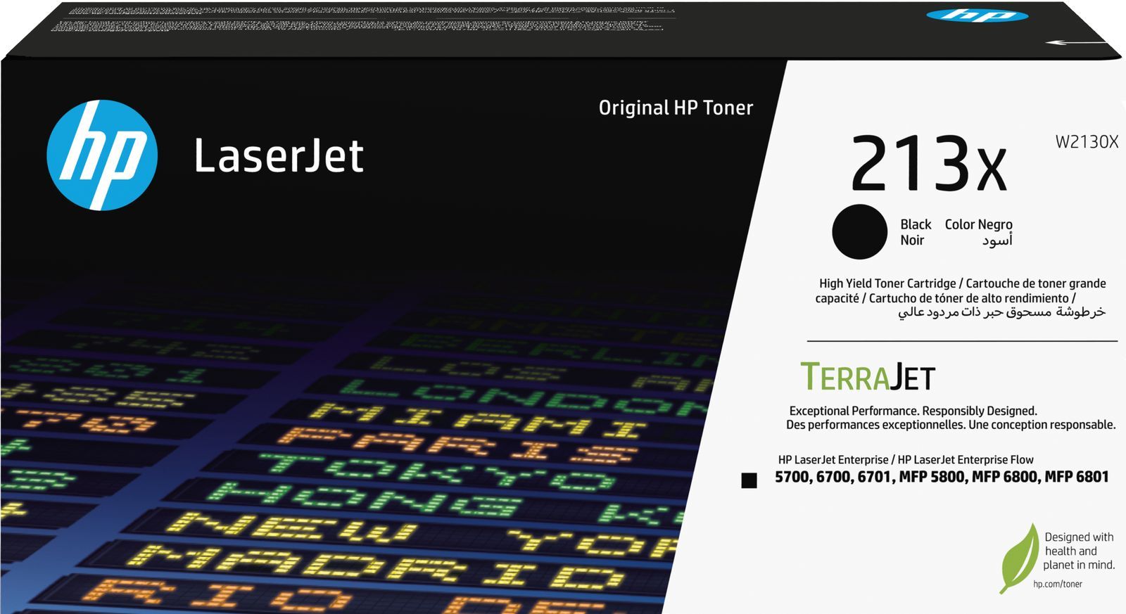 HP Cartuccia toner originale nero ad alta capacità LaserJet 213X [W2130X]