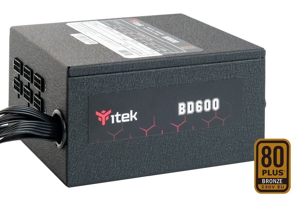 itek BD600 alimentatore per computer 600 W 24-pin ATX ATX Nero [ITPSEBD600]