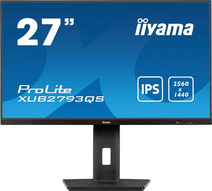 iiyama ProLite XUB2793QS-B7 Monitor PC 68,6 cm (27") 2560 x 1440 Pixel Quad HD LED Nero [XUB2793QS-B7]