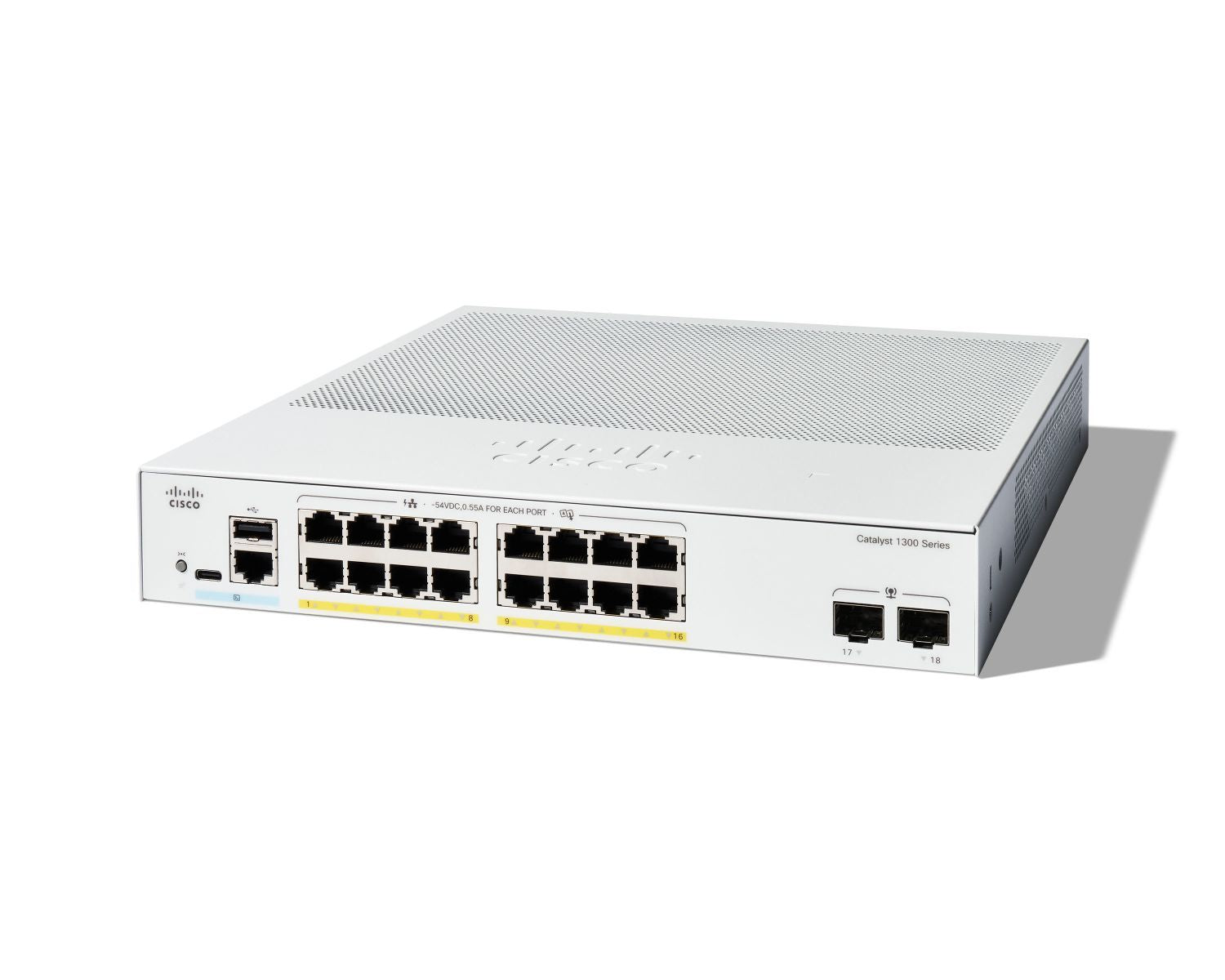 Cisco C1300-16FP-2G switch di rete Gestito L2/L3 Gigabit Ethernet (10/100/1000) Bianco [C1300-16FP-2G]