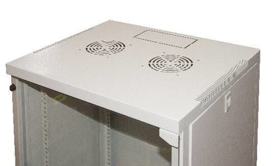 LINK Armadio Rack 19" 12 Unita' Da Muro Per Reti (A)620 X (L)540 X (P) 450 Mm Colore Grigio Porta Vetro [LK1912UG]