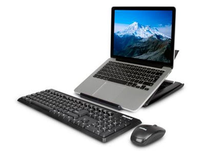 Hamlet Tiramisù Notebook Stand. Supporto universale per Notebook con Tastiera e Mouse Senza Fili [XTMS100KMW]