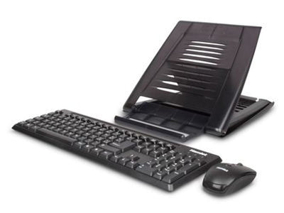 Hamlet Tiramisù Notebook Stand. Supporto universale per Notebook con Tastiera e Mouse Senza Fili [XTMS100KMW]