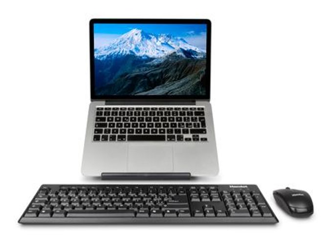 Hamlet Tiramisù Notebook Stand. Supporto universale per Notebook con Tastiera e Mouse Senza Fili [XTMS100KMW]