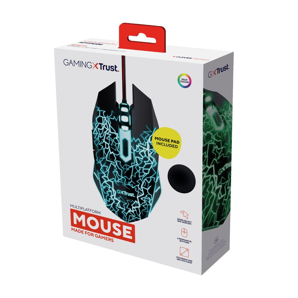 Trust 24752 mouse Gaming Ambidestro USB tipo A 4000 DPI [24752]