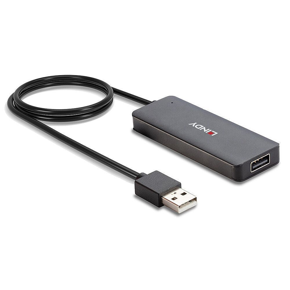 Lindy 42986 hub di interfaccia USB 2.0 480 Mbit/s Nero [LINDY42986]