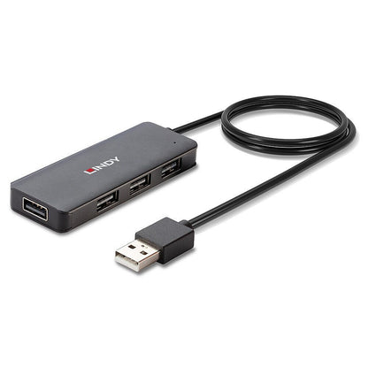 Lindy 42986 hub di interfaccia USB 2.0 480 Mbit/s Nero [LINDY42986]