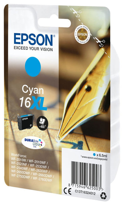 Epson Pen and crossword Singlepack Cyan 16XL DURABrite Ultra [C13T16324012]