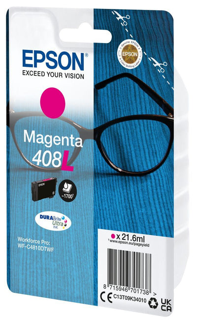 Epson Inchiostro magenta singolo DURABrite Ultra Occhiali 408L [C13T09K34010]