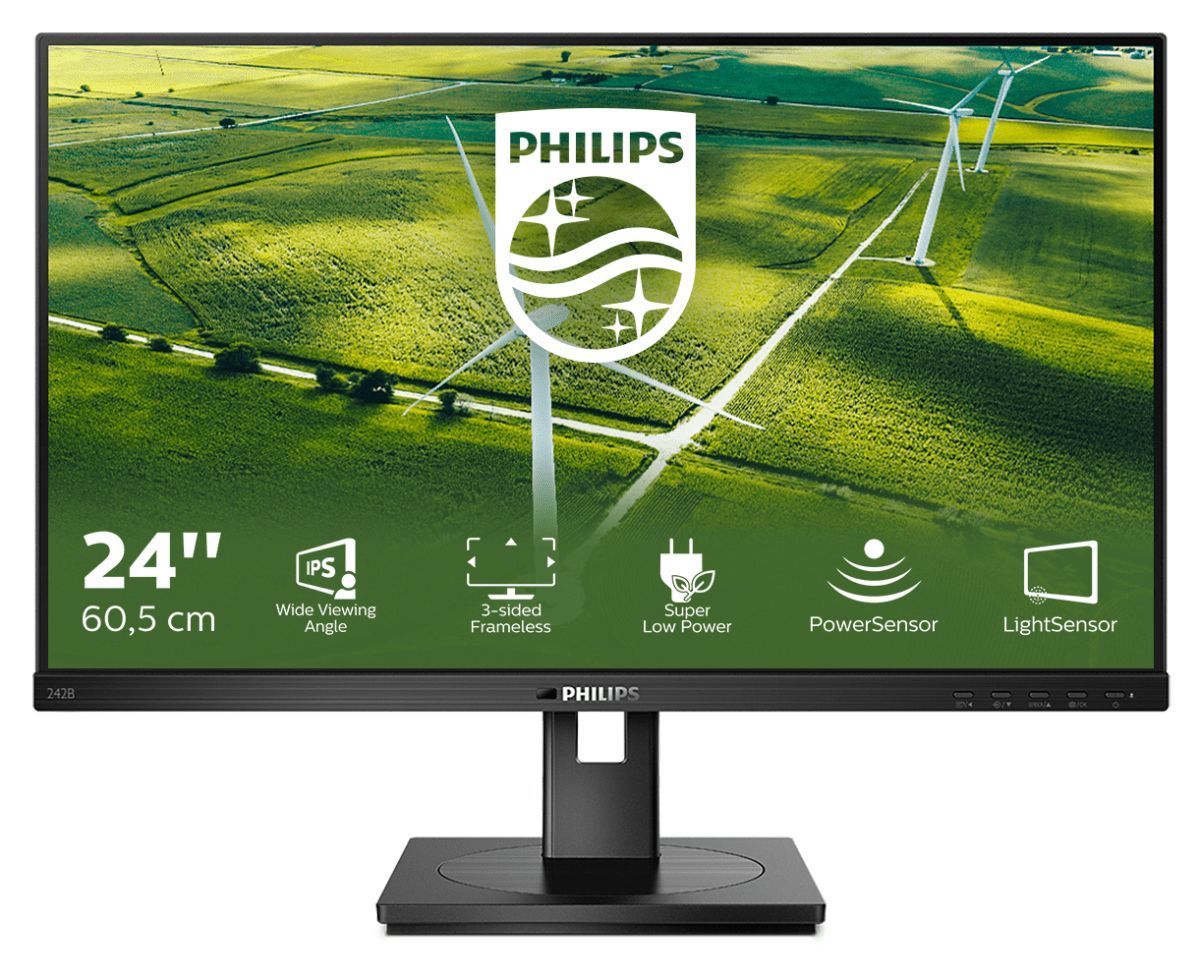 Philips 242B1G/00 Monitor PC 60,5 cm (23.8") 1920 x 1080 Pixel Full HD LED Nero [242B1G/00]