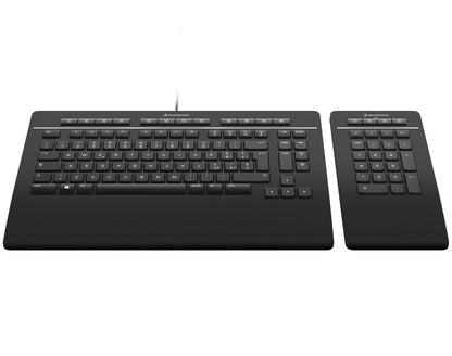 3Dconnexion Keyboard Pro tastiera Ufficio USB + Bluetooth Italiano Nero [3DX-700095]