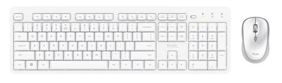 Trust Ody II Kit tastiera e mouse wireless silenziosi - Bianco IT [25466]