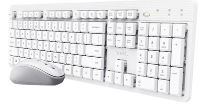 Trust Ody II Kit tastiera e mouse wireless silenziosi - Bianco IT [25466]