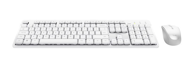 Trust Ody II Kit tastiera e mouse wireless silenziosi - Bianco IT [25466]