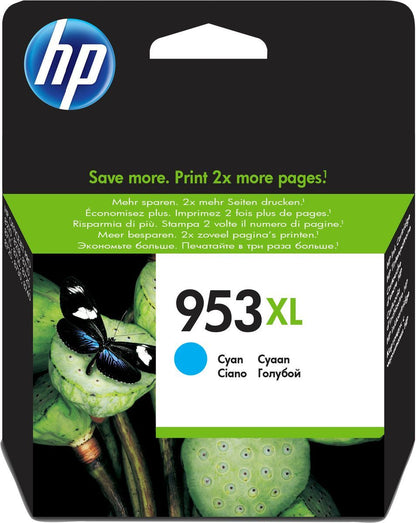 HP 953XL Cyan Original Ink Cartridge cartuccia d'inchiostro Ciano 20 ml [F6U16AE#BGX]
