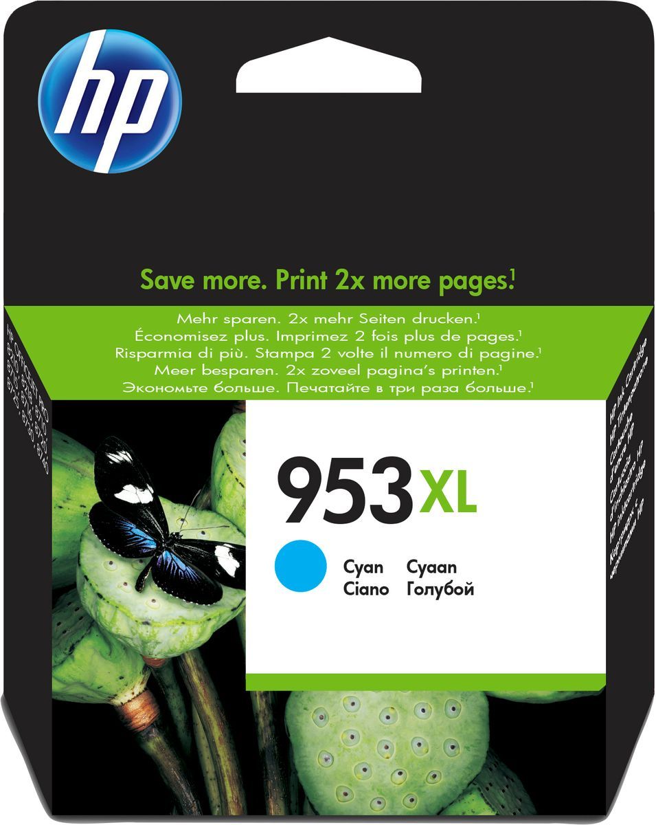 HP 953XL Cyan Original Ink Cartridge cartuccia d'inchiostro Ciano 20 ml [F6U16AE#BGX]