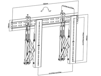 ITB MB0513 TV mount 177,8 cm (70") Nero [MB0513]