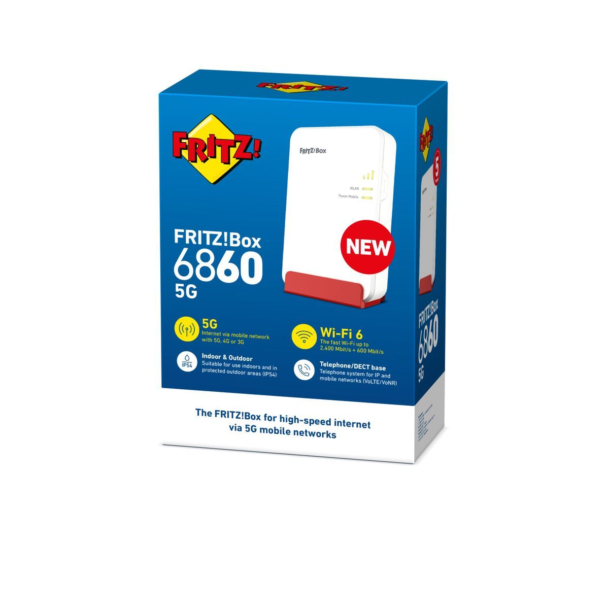 FRITZ!Box 6860 5G Edition International router wireless Gigabit Ethernet Dual-band (2.4 GHz/5 GHz) [20003071]