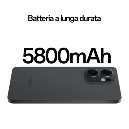 OPPO Reno13 F 5G AI Smartphone, Tripla fotocamera 50+8+2MP, Selfie 32MP, Display 6.67 120HZ AMOLED FHD+, 5800mAh, RAM 8GB(Esp4GB/6GB/8GB)+ROM 256GB, [Versione Italia], Graphite Grey [110010234356]
