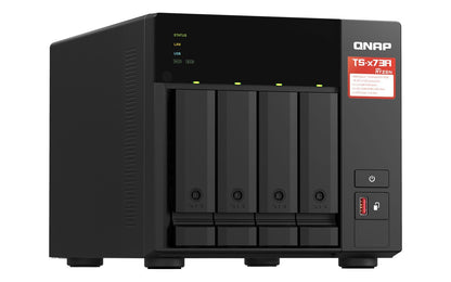 QNAP TS-473A + QSW-1105-5T Bundle Pack NAS Tower Ryzen Embedded V1500B 8 GB DDR4 0 TB QNAP Turbo System Nero [TS-473A-SW5T]