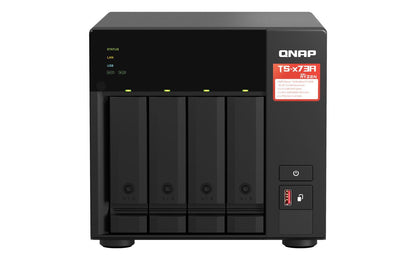 QNAP TS-473A + QSW-1105-5T Bundle Pack NAS Tower Ryzen Embedded V1500B 8 GB DDR4 0 TB QNAP Turbo System Nero [TS-473A-SW5T]