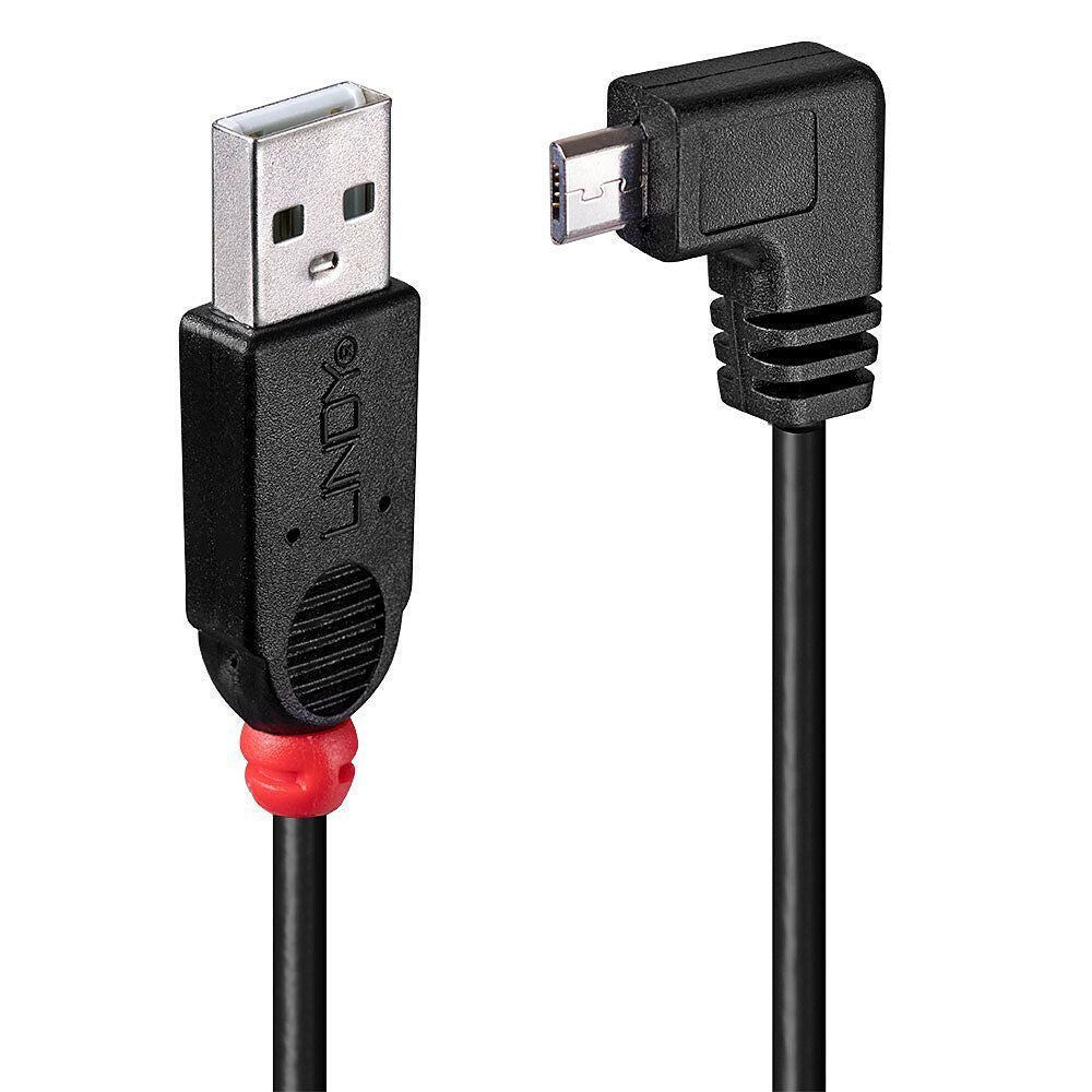 Lindy 31975 cavo USB 0,5 m USB 2.0 USB A Micro-USB B Nero [LINDY31975]