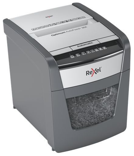 Rexel Distruggidocumenti automatico Optimum AutoFeed+ 50X con taglio a frammenti [2020050XEU]
