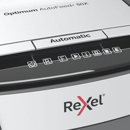 Rexel Optimum AutoFeed+ 50X distruggi documenti Triturazione incrociata 55 dB 22 cm Nero, Grigio [2020050XEU]