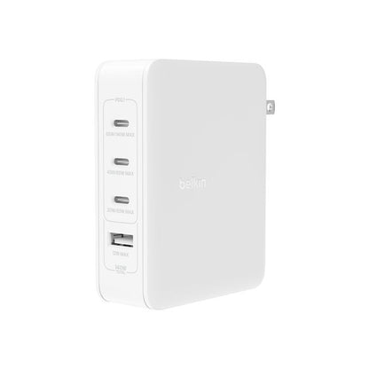 Belkin ALIMENTATORE 140W 4-PORTE USB CON UK,EU,US PLUG [WCH014BTWH]
