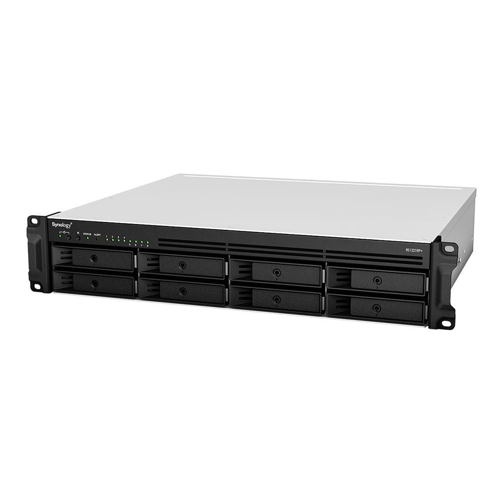 Synology RackStation RS1221RP+ server NAS e di archiviazione Armadio (2U) Ryzen Embedded V1500B 4 GB DDR4 0 TB DiskStation Manager Nero [RS1221RP+]