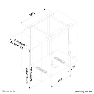 Neomounts CPU-D025BLACK Supporto per CPU - max 20 kg - universale [CPU-D025BLACK]