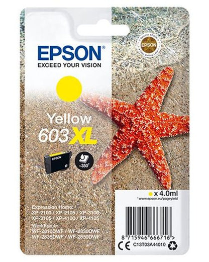Epson Singlepack Yellow 603XL Ink [C13T03A44010]
