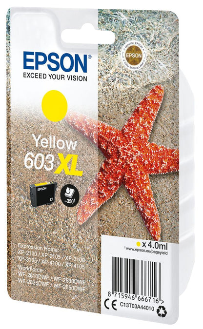 Epson Singlepack Yellow 603XL Ink [C13T03A44010]