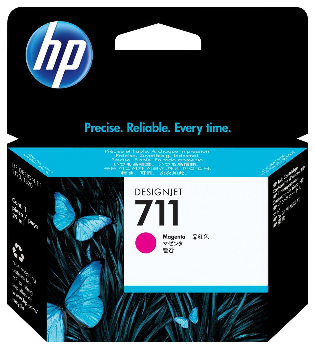 HP Cartuccia inchiostro magenta DesignJet 711, 29 ml [CZ131A]
