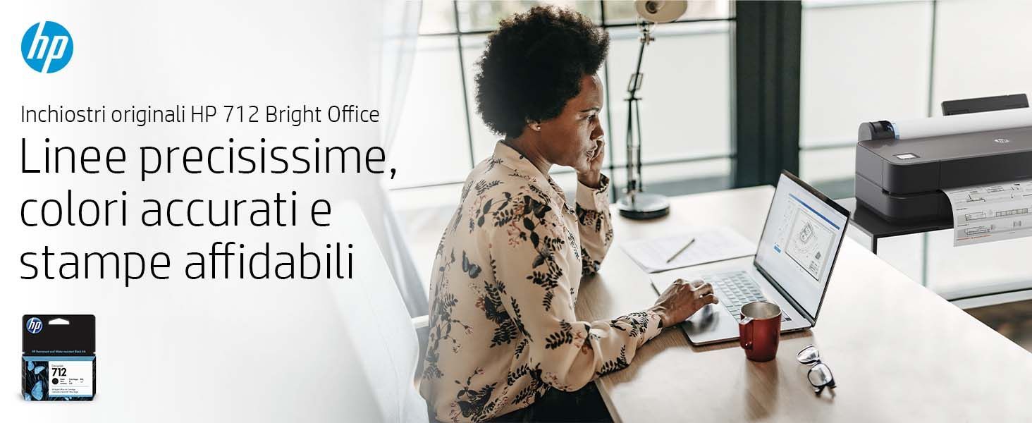 HP Cartuccia di inchiostro giallo originale DesignJet 712 da 29 ml [3ED69A]