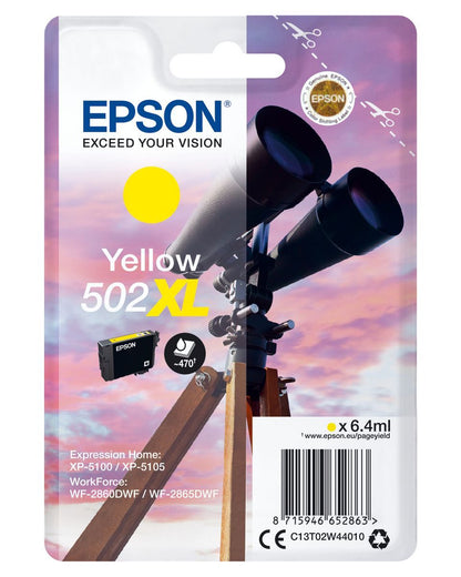 Epson Singlepack Yellow 502XL Ink [C13T02W44010]