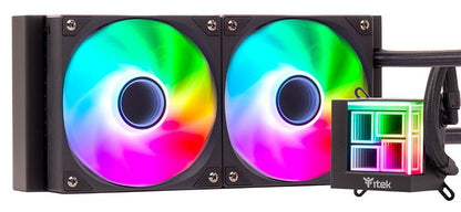 itek HYDRO CUBE 240B Processore Kit di raffreddamento a liquido 12 cm Nero 1 pz [ITLCHCA240]