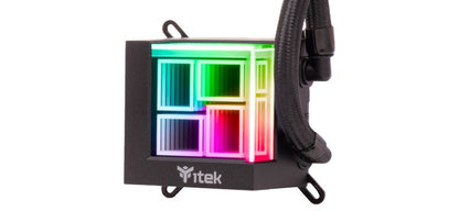 itek HYDRO CUBE 240B Processore Kit di raffreddamento a liquido 12 cm Nero 1 pz [ITLCHCA240]