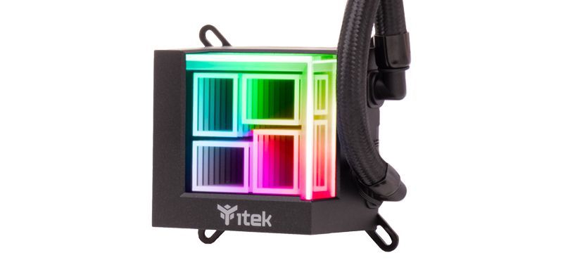 itek HYDRO CUBE 240B Processore Kit di raffreddamento a liquido 12 cm Nero 1 pz [ITLCHCA240]