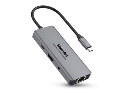 Hamlet HDKC-PD200A replicatore di porte e docking station per notebook Cablato USB 3.2 Gen 1 (3.1 Gen 1) Type-C Grigio [HDKC-PD200A]