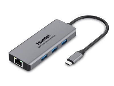 Hamlet HDKC-PD200A replicatore di porte e docking station per notebook Cablato USB 3.2 Gen 1 (3.1 Gen 1) Type-C Grigio [HDKC-PD200A]