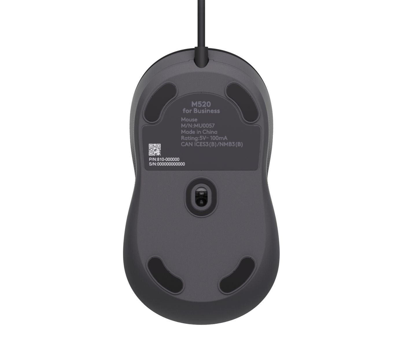 Logitech Signature M520 for Business mouse Ufficio Ambidestro USB tipo-C Ottico 4000 DPI [910-007511]