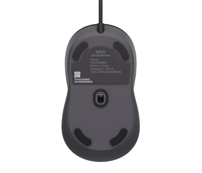 Logitech Signature M520 for Business mouse Ufficio Ambidestro USB tipo-C Ottico 4000 DPI [910-007511]